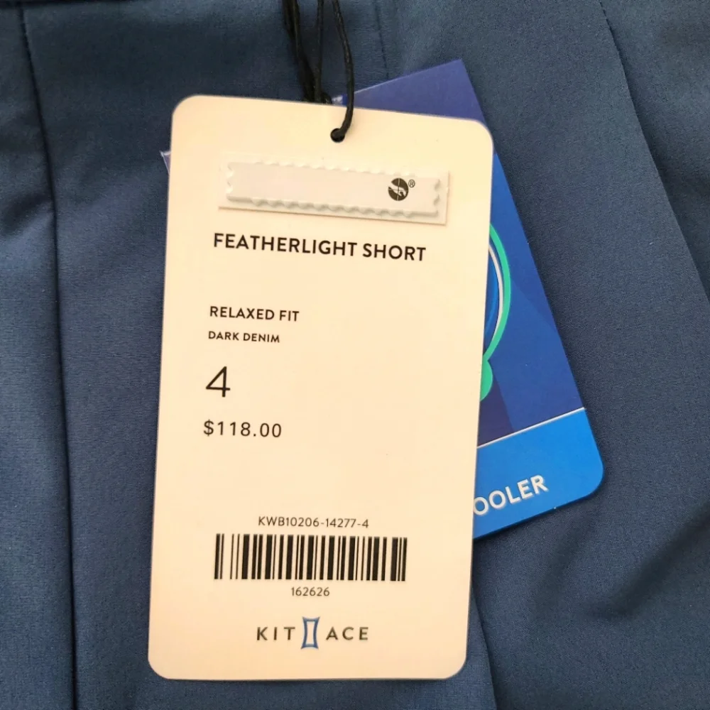 KIT AND ACE Women's Featherlight Shorts Relaxed Fit High Rise Blue - Picture 5 of 9